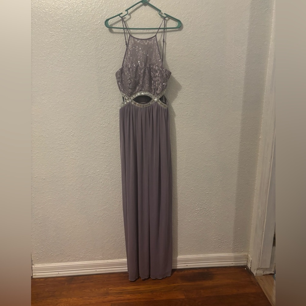 Speechless Lavender Lace Maxi Dress